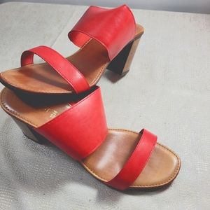 Nine West Citigrl Red Sandals, Size 10M